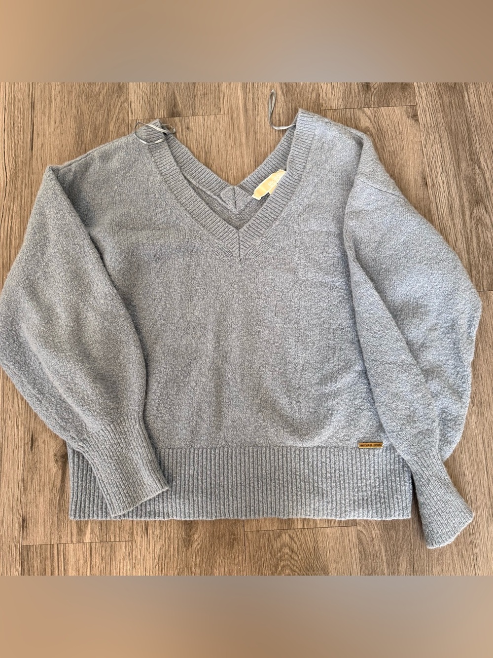 Michael Kors Light Gray Women's V-Neck Sweater